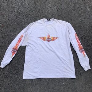 Vintage Harley Davidson Flames Long sleeve Shirt XL